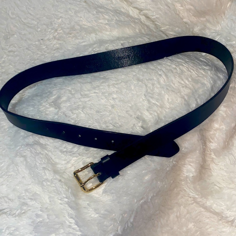 Banana Republic Navy Blue Belt with Gold Buckle